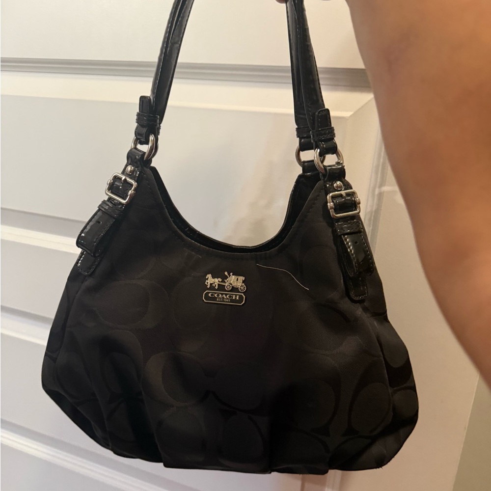 Coach Black Signature Shoulder Bag